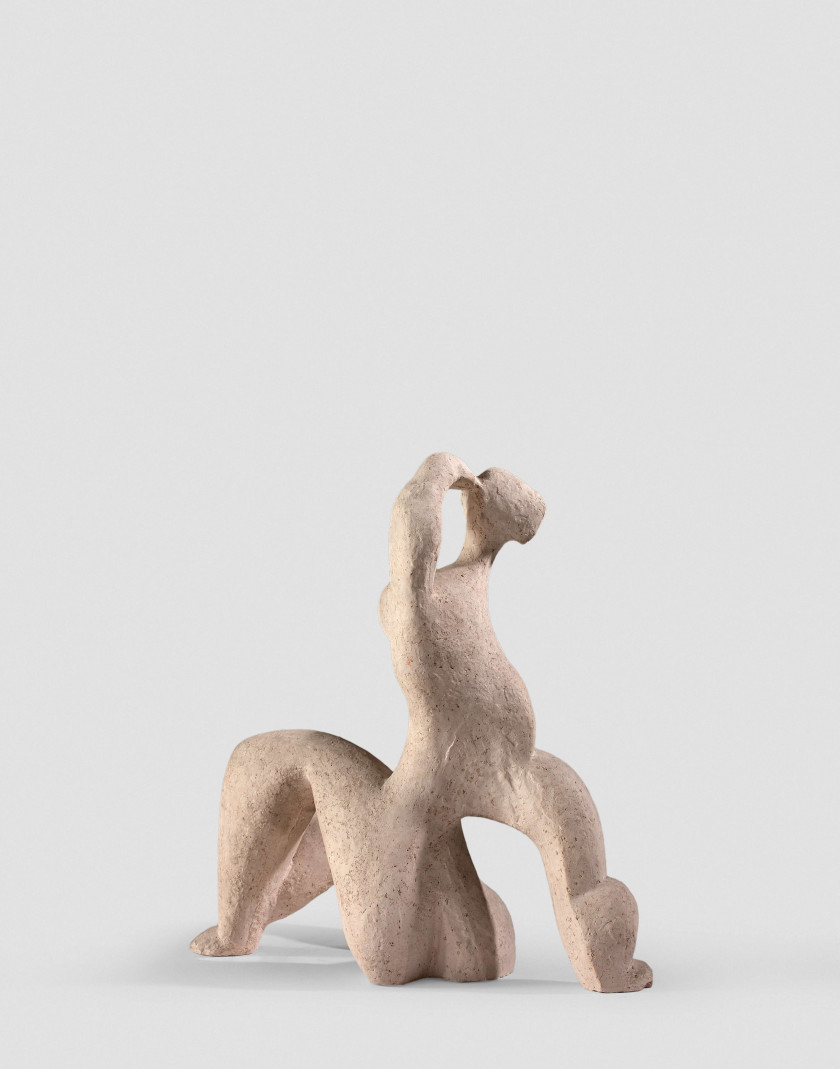 Henri LAURENS 1885 - 1954 L'acrobate au tapis - Circa 1939 Terre cuite