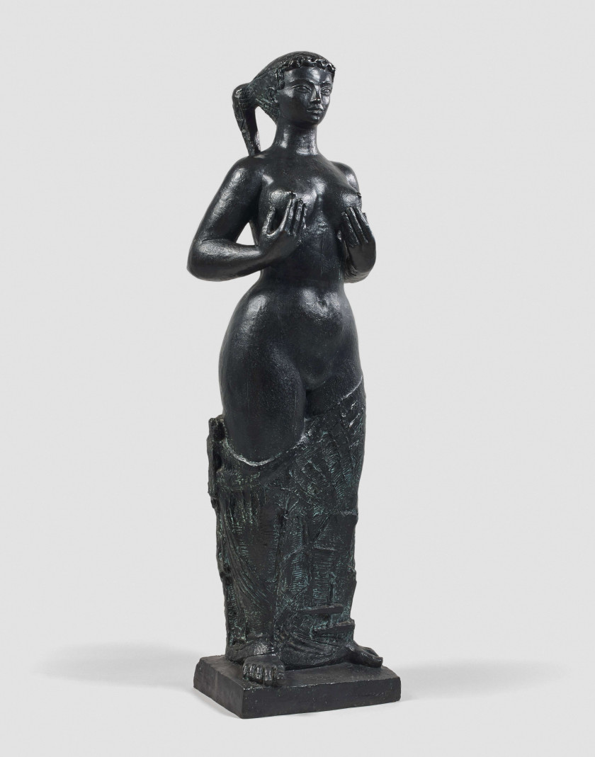 Antoniucci VOLTI 1915 - 1989 Méditerranée Bronze à patine noir nuancée vert