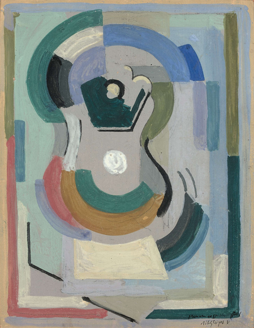 Albert GLEIZES 1881 - 1953 Composition - 1931 Gouache sur carton