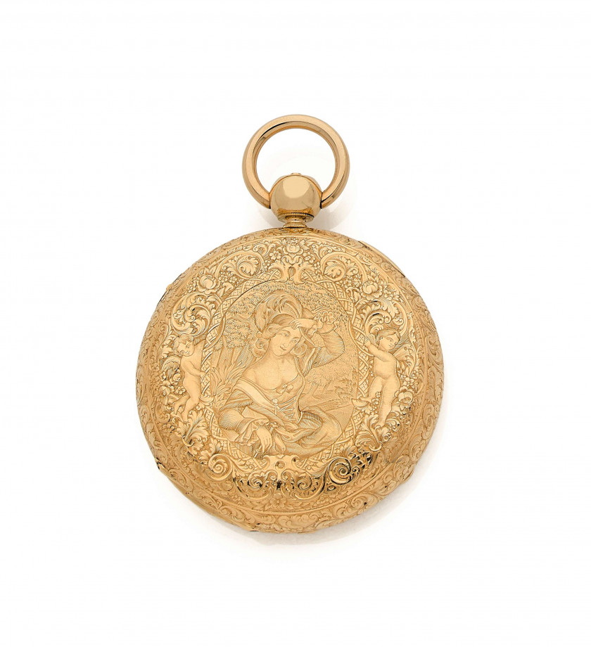 HENRI GRANDJEAN, LOCLE, SUISSE  "Grande sonnerie", n° 13631