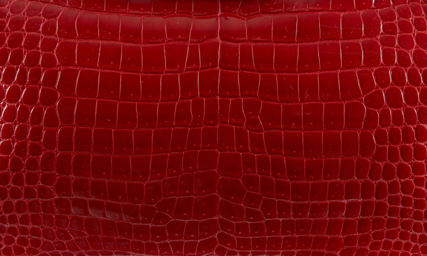 HERMÈS 2011  Sac BIRKIN 35 Crocodile d'estuaire lisse rouge Braise (Crocodylus porosus) II/B Garniture métal argenté palla...