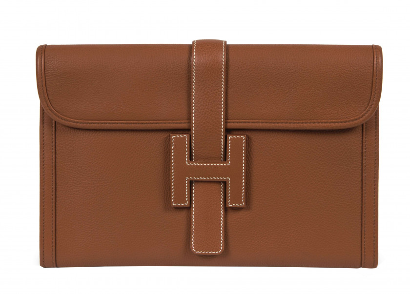 HERMÈS  Pochette JIGE Veau Tadelakt gold  JIGE clutch Gold Tadelakt calfskin leather  ******