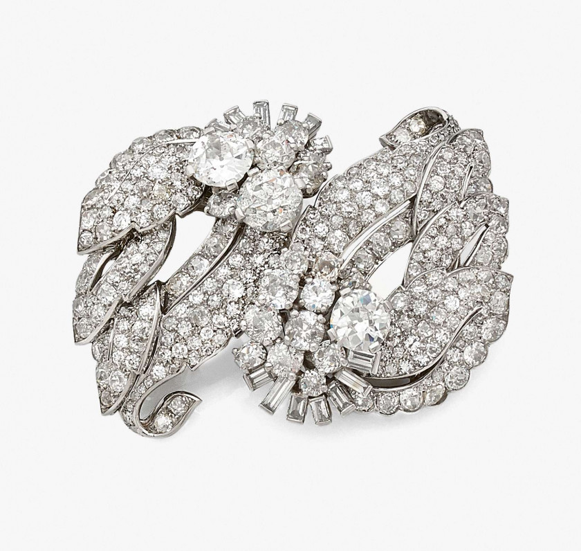 CARTIER  Double clip de corsage