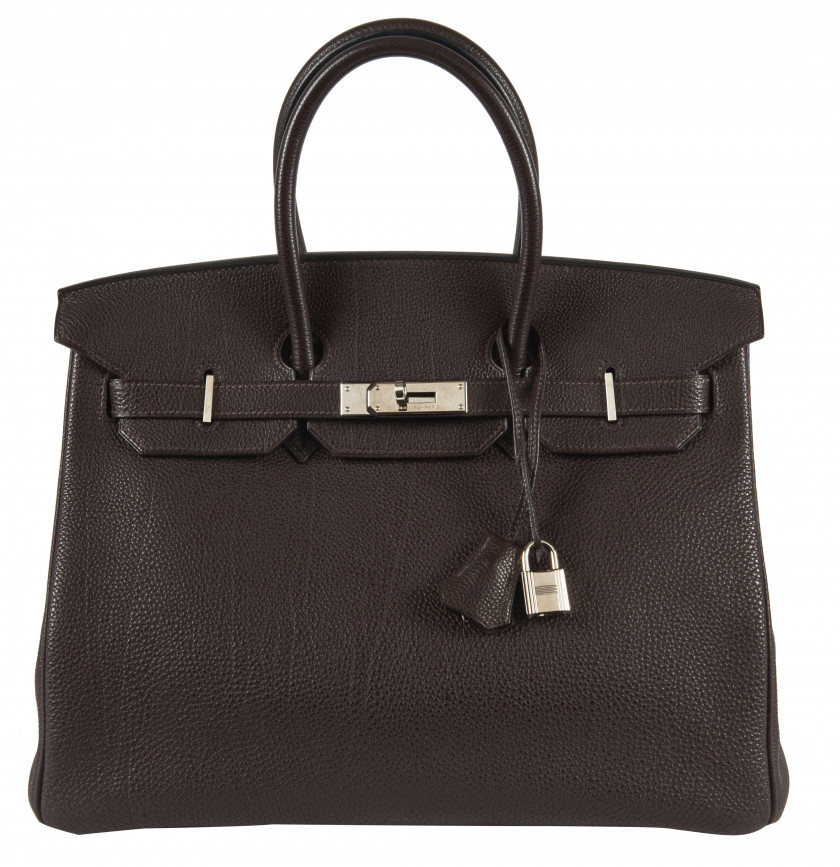 HERMÈS 2006  Sac BIRKIN 35 Veau Togo Cocoa Garniture métal argenté palladié  BIRKIN 35 bag Cocoa Togo calfskin leath...