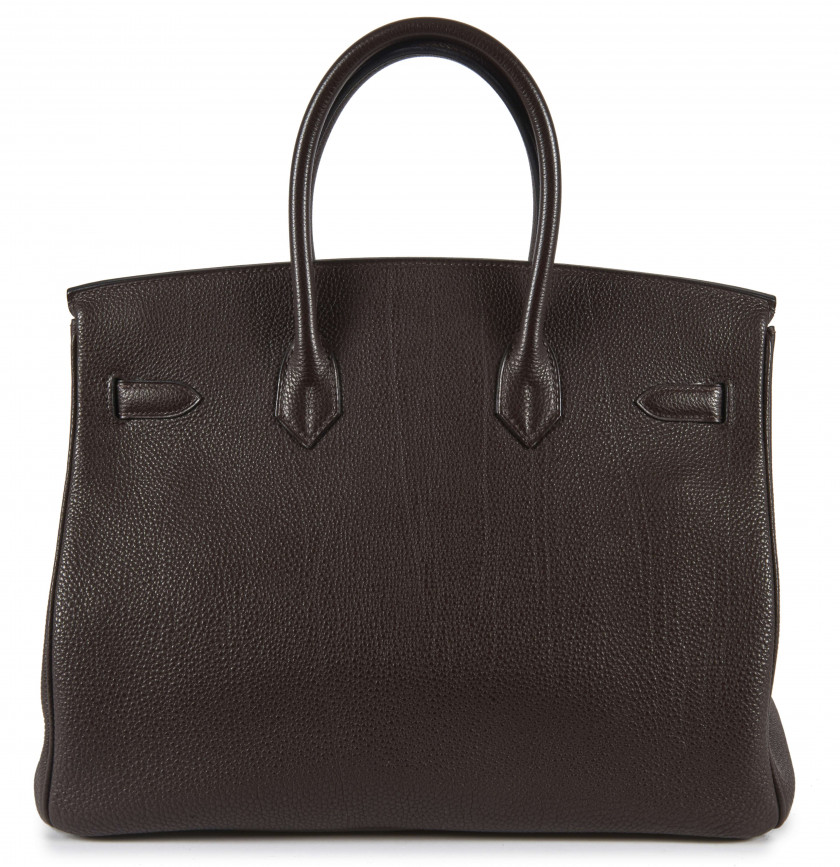 HERMÈS 2006  Sac BIRKIN 35 Veau Togo Cocoa Garniture métal argenté palladié  BIRKIN 35 bag Cocoa Togo calfskin leath...