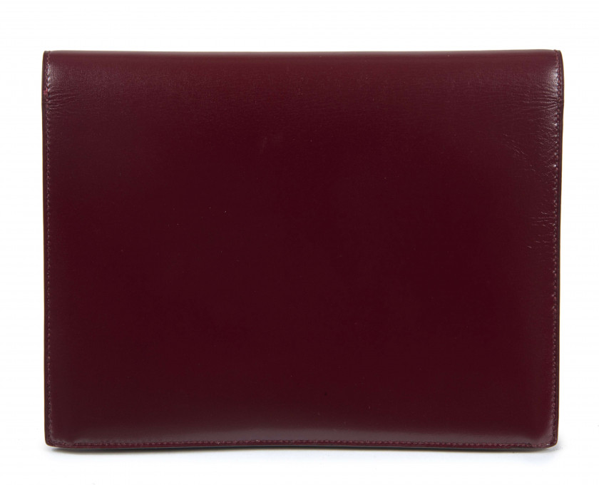 HERMÈS 1962  Pochette FACO Box bordeaux  FACO clutch Burgundy box calfskin leather  *****