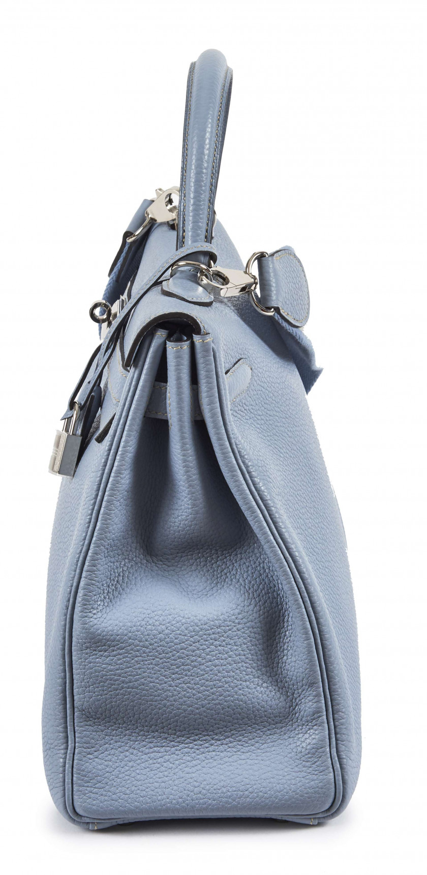 HERMÈS 2013  Sac KELLY Retourné 35 Veau Togo bleu Lin Garniture métal argenté palladié  KELLY Retourné 35 bag Blue L...