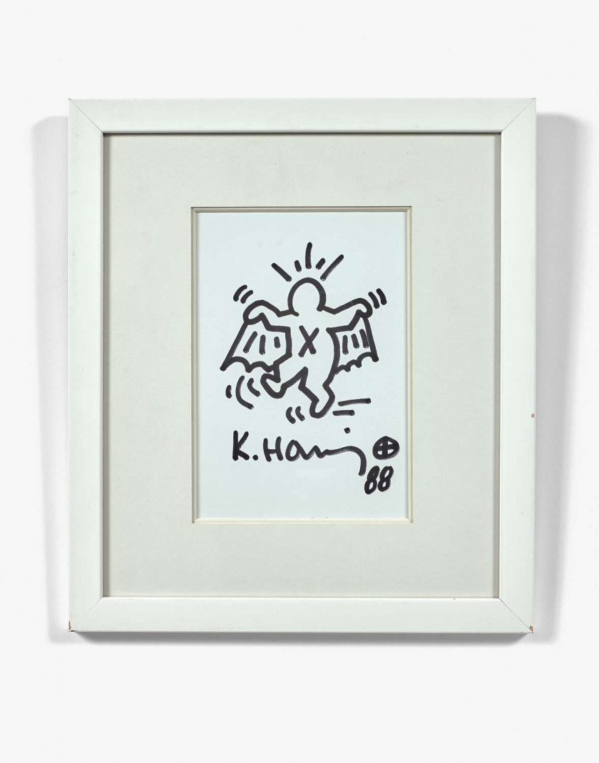 Keith HARING Américain - 1958 - 1990 Sans titre - 1988 Marqueur sur papier