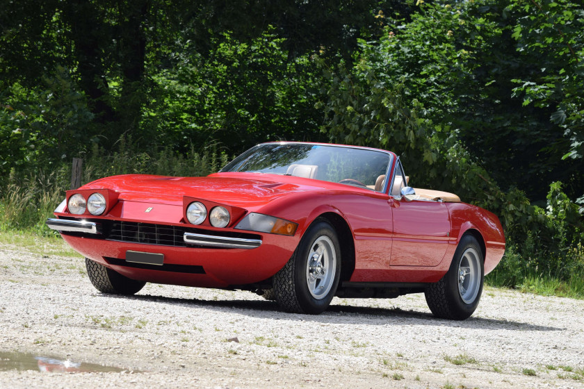 1970 Ferrari 365 GTB/4 Daytona Spider Conversion par Bacchelli & Villa en 1974 Titre de circulation anglaisChâssis n°12799- Convertie e