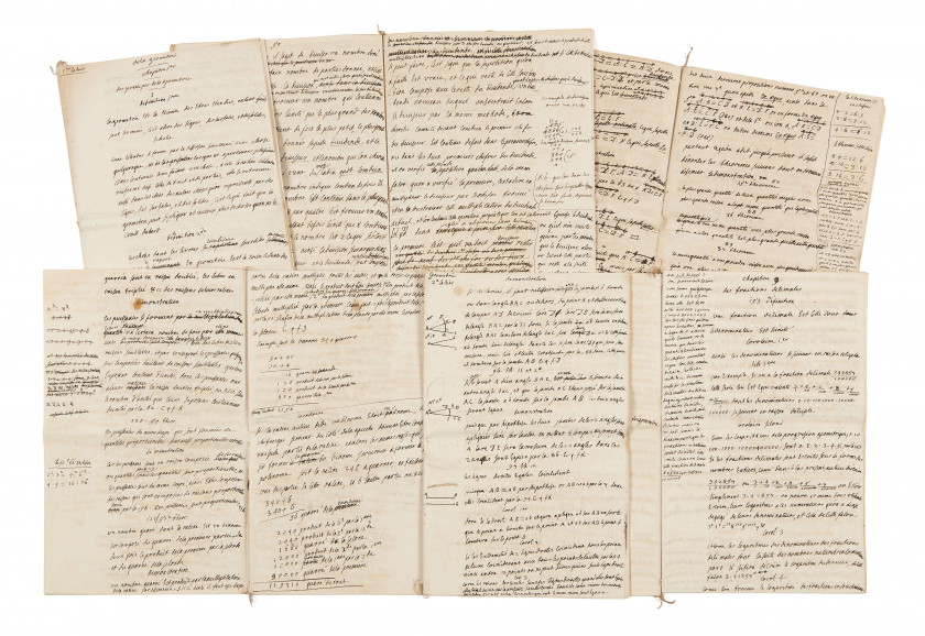 ÉMILIE DU CHÂTELET (1706-1749) « De la géométrie » [suivi de] « Principes d’aritmétiques » : manuscrits autographes