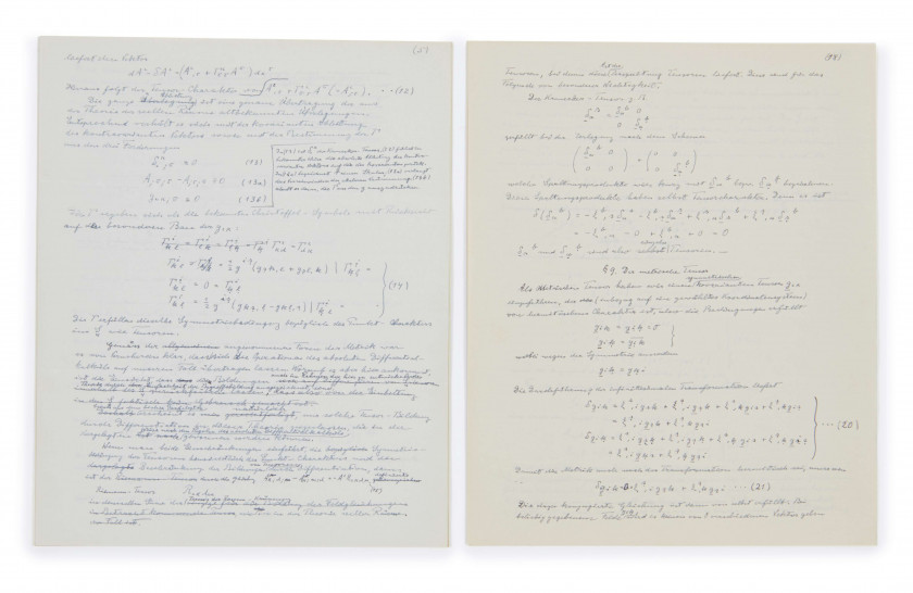 ALBERT EINSTEIN (1879-1955) Manuscrit autographe signé inédit, en allemand