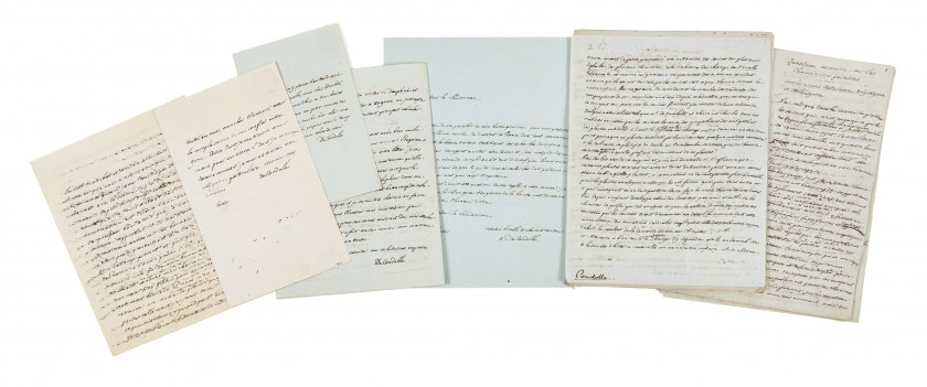 AUGUSTE PYRAME DE CANDOLLE (1778-1841) Réunion de 5 lettres autographes signées