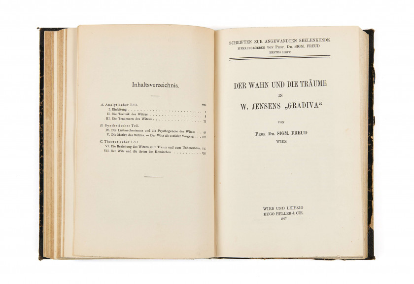 SIGMUND FREUD (1856-1939) Réunion de 5 livres provenant d’Oskar Pfister