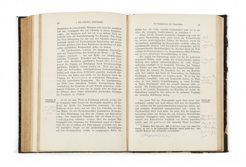 SIGMUND FREUD (1856-1939) Réunion de 5 livres provenant d’Oskar Pfister