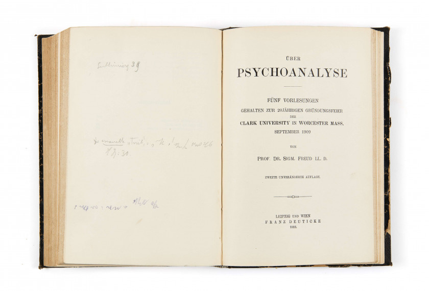 SIGMUND FREUD (1856-1939) Réunion de 5 livres provenant d’Oskar Pfister