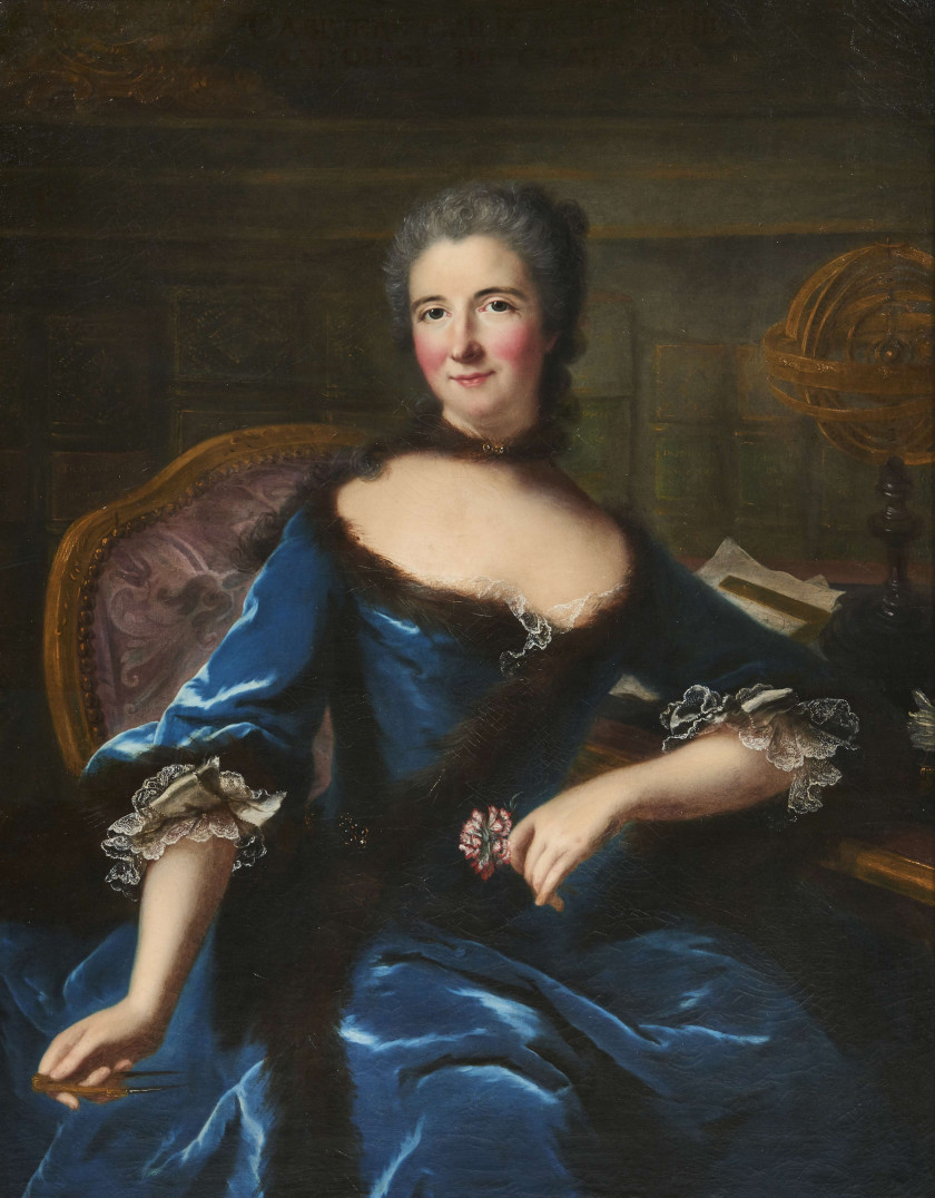 ATTRIBUÉ À MARIE-ANNE LOIR (1705-1783) Portrait de Gabrielle Émilie Le Tonnelier de Breteuil, marquise du Châtelet