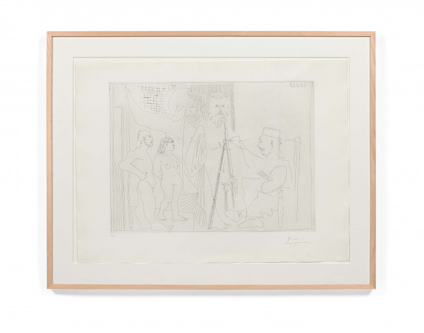 Pablo PICASSO 1881 - 1973 Peintre et modèle - 1963