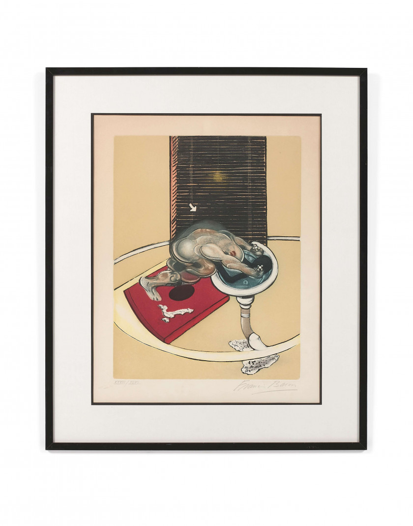 Francis BACON 1909 - 1992 L'homme au lavabo - 1978