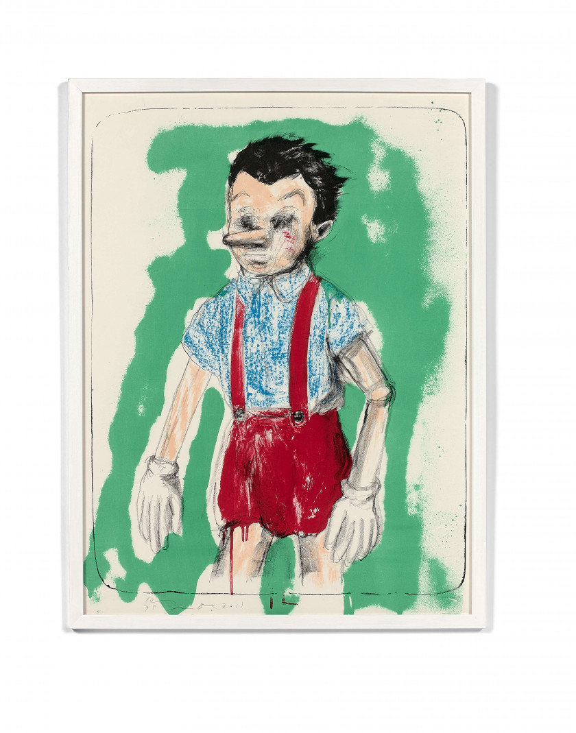 Jim DINE Né en 1935 Pinocchio coming from the green - 2011