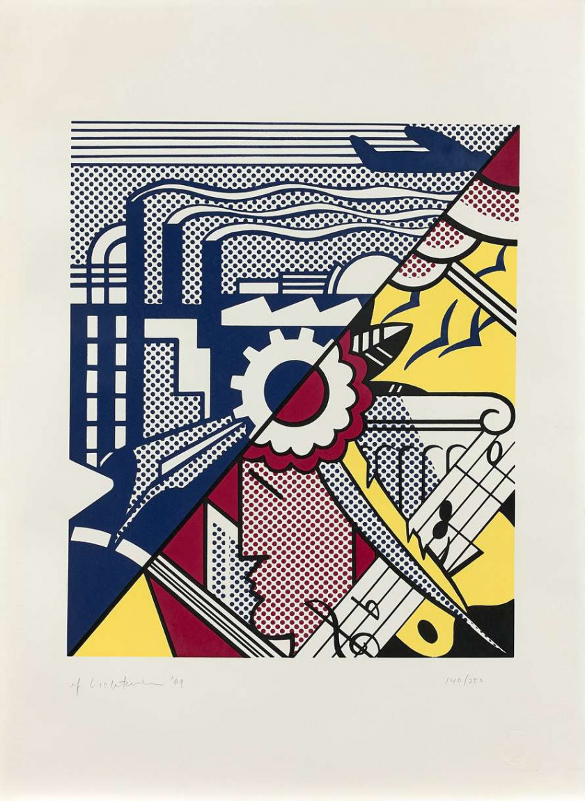 Roy LICHTENSTEIN 1923 - 1997 Industry and the arts (II) - 1969