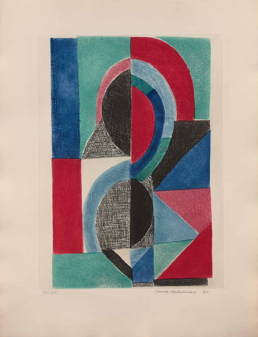 Sonia DELAUNAY 1885 - 1979 Avec moi-même - 1970