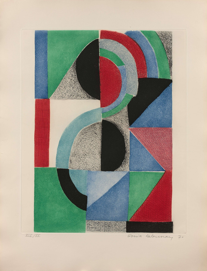 Sonia DELAUNAY 1885 - 1979 Avec moi-même - 1970