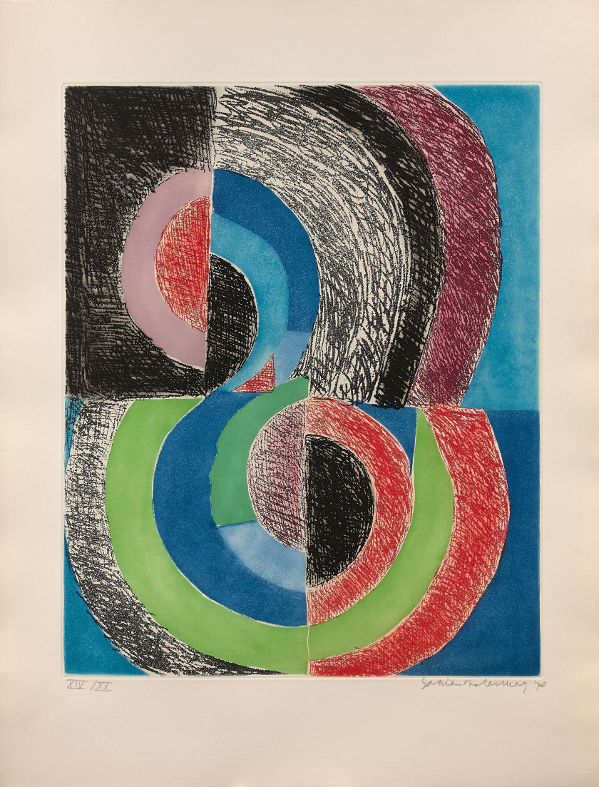 Sonia DELAUNAY 1885 - 1979 Avec moi-même - 1970