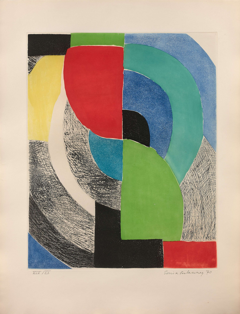 Sonia DELAUNAY 1885 - 1979 Avec moi-même - 1970