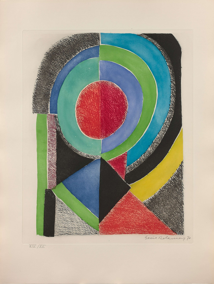 Sonia DELAUNAY 1885 - 1979 Avec moi-même - 1970