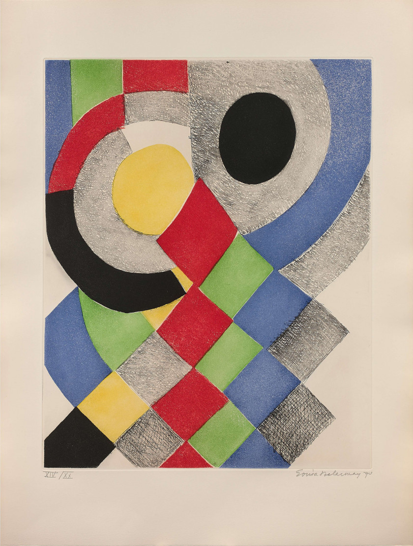 Sonia DELAUNAY 1885 - 1979 Avec moi-même - 1970