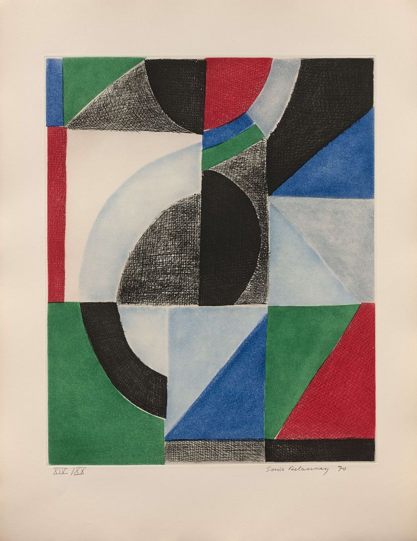 Sonia DELAUNAY 1885 - 1979 Avec moi-même - 1970