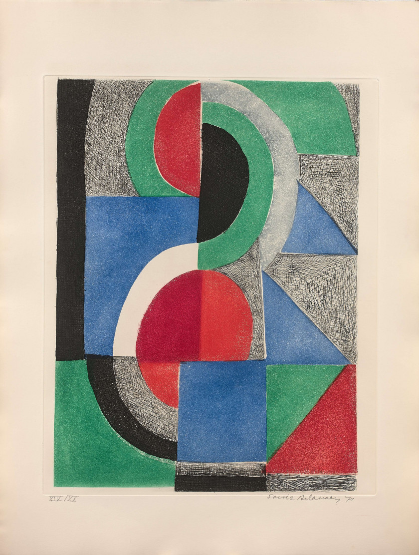 Sonia DELAUNAY 1885 - 1979 Avec moi-même - 1970