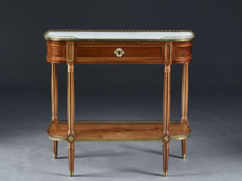 CONSOLE-DESSERTE D'ÉPOQUE LOUIS XVI