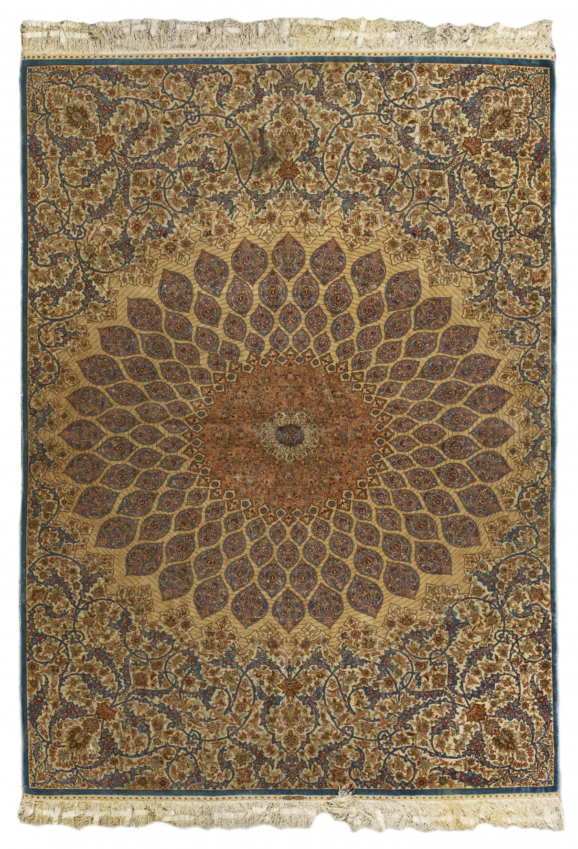 TAPIS GHOUM, DYNASTIE PAHLAVI Région Shour, Iran