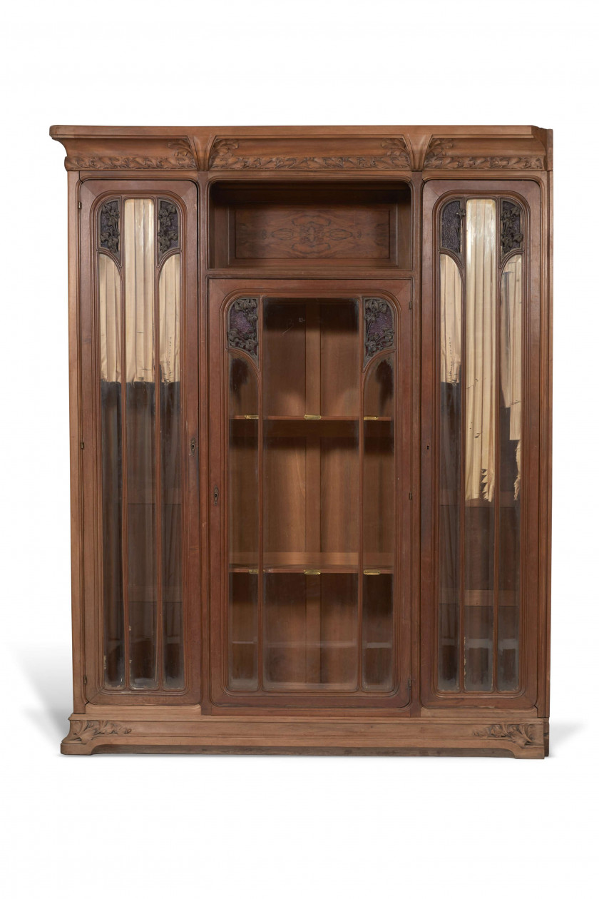 Louis MAJORELLE& Jacques MAJORELLE 1859-1926 ; 1886-1962 Cosy corner et sa bibliothèque « Junko » - Circa 1910