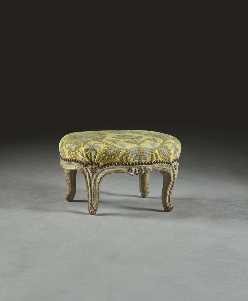 TABOURET DE PIED D'ÉPOQUE LOUIS XV