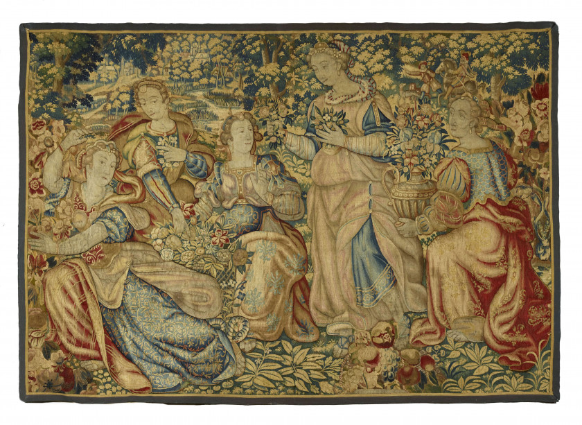 FRAGMENT DE TAPISSERIE DE BRUXELLES DE LA FIN DU XVIe SIÈCLE