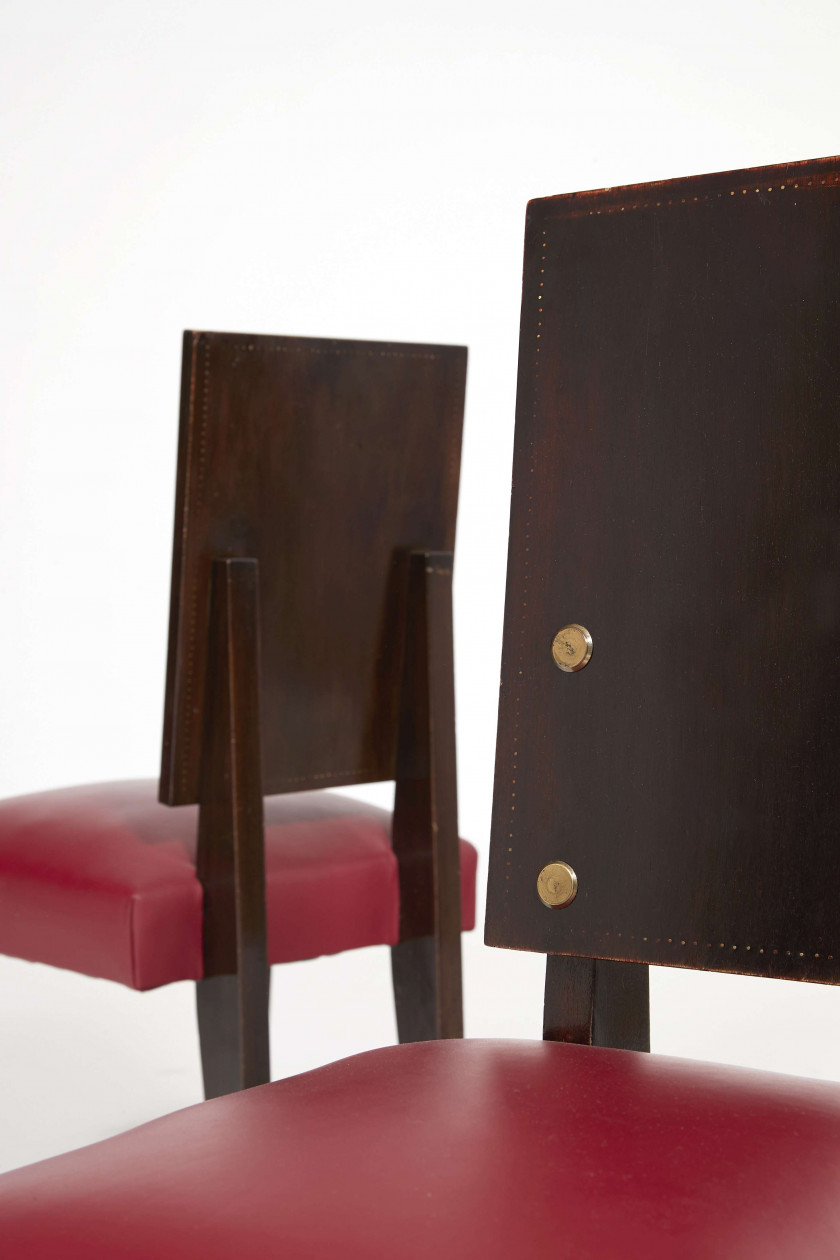 André Sornay 1902-2000 Suite de six chaises - Circa 1937