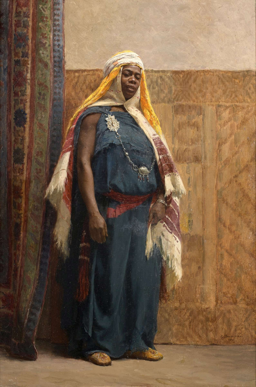 Georges BRETEGNIER 1860 - 1892 Marocaine - 1890 Huile sur toile