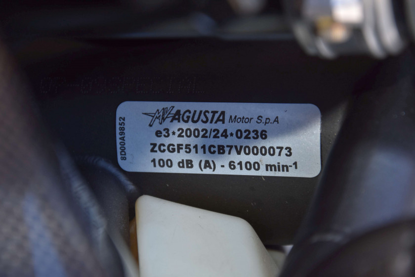 2007 MV Agusta F4 1000 CC  No reserve