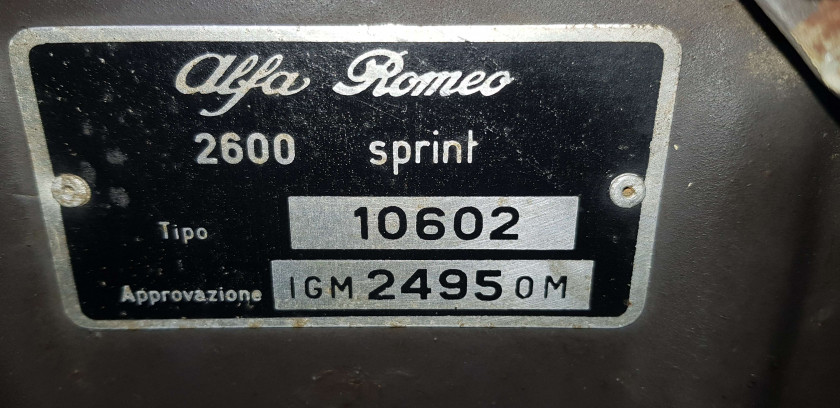 1966 Alfa Romeo 2600 Sprint  No reserve