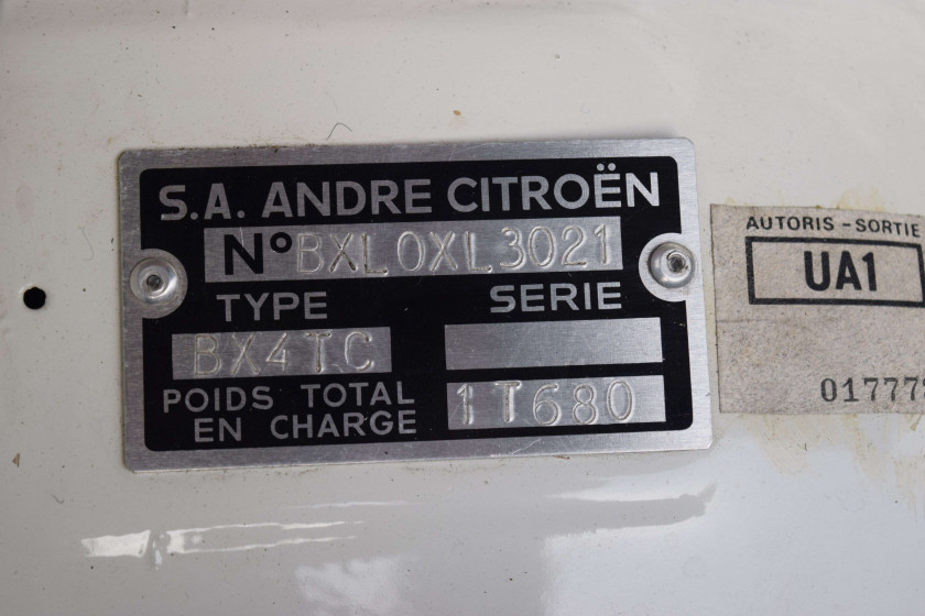 1991 Citroen BX 4 TC  No reserve