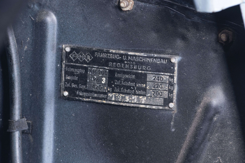 1963 Messerschmitt KR200  No reserve