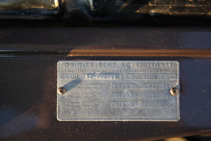 1969 Mercedes-Benz 300 SEL 6,3L  No reserve