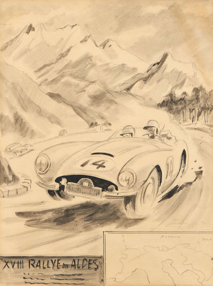 Géo HAM (Georges Hamel) 1900-1972 XVIIIème Rallye des Alpes