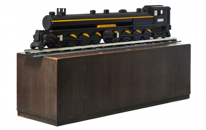 ¤ IMPORTANTE LOCOMOTIVE STYLISEE  Fabrication Américaine, circa 1940