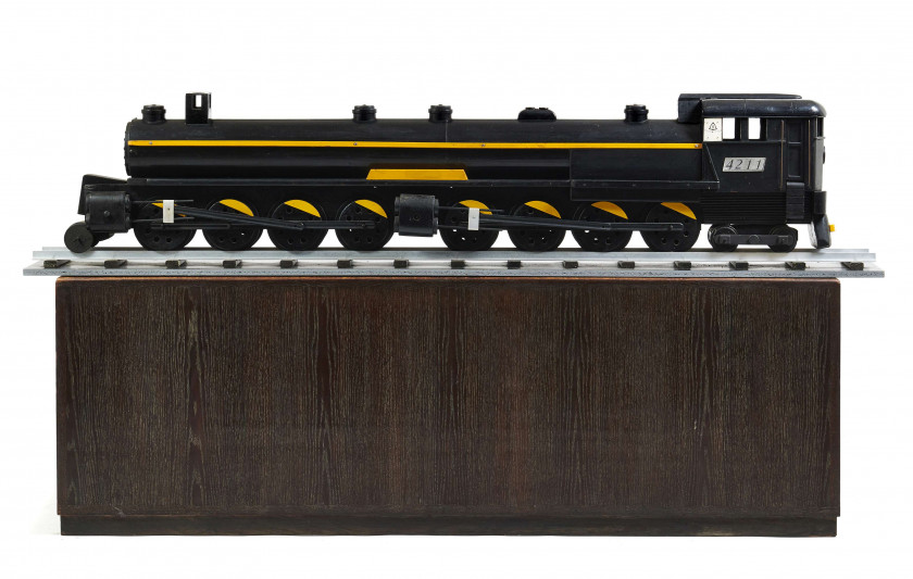 ¤ IMPORTANTE LOCOMOTIVE STYLISEE  Fabrication Américaine, circa 1940