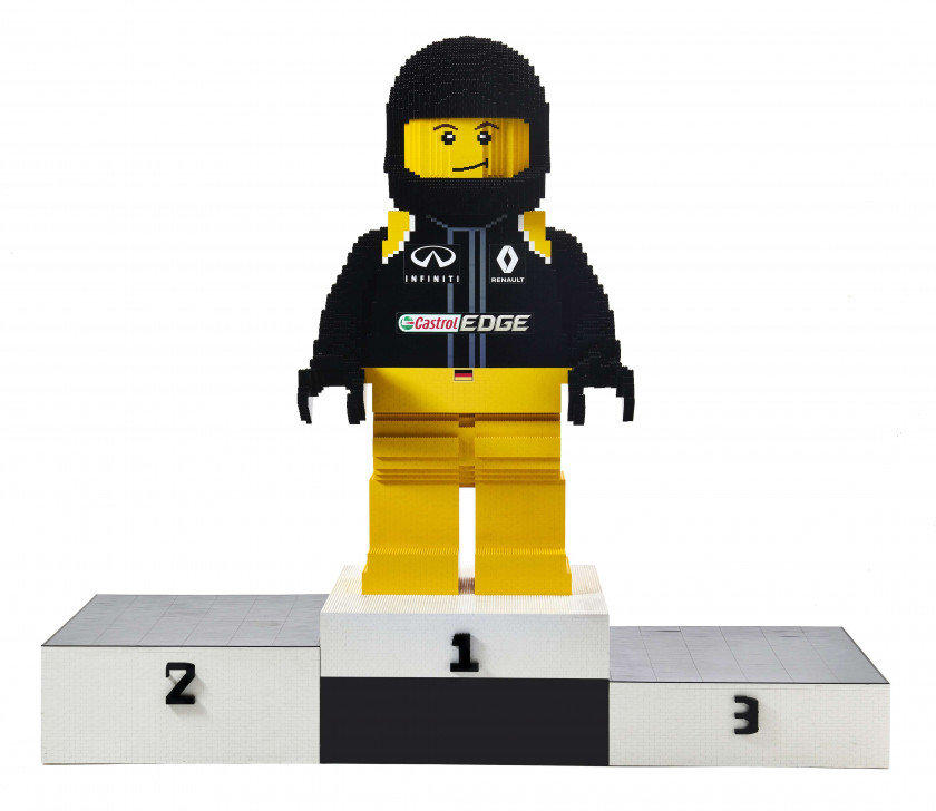 2017 RENAULT F1 TEAM X LEGO  Pilote sur podium - Pièce unique