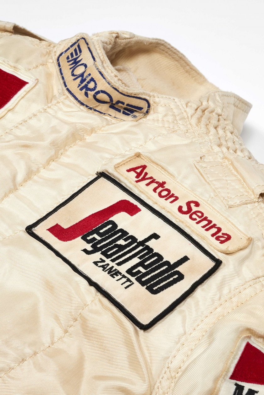 AYRTON SENNA (1960-1994)  Rare combinaison de course - Toleman - saison 1984 - Première saison en Formule 1