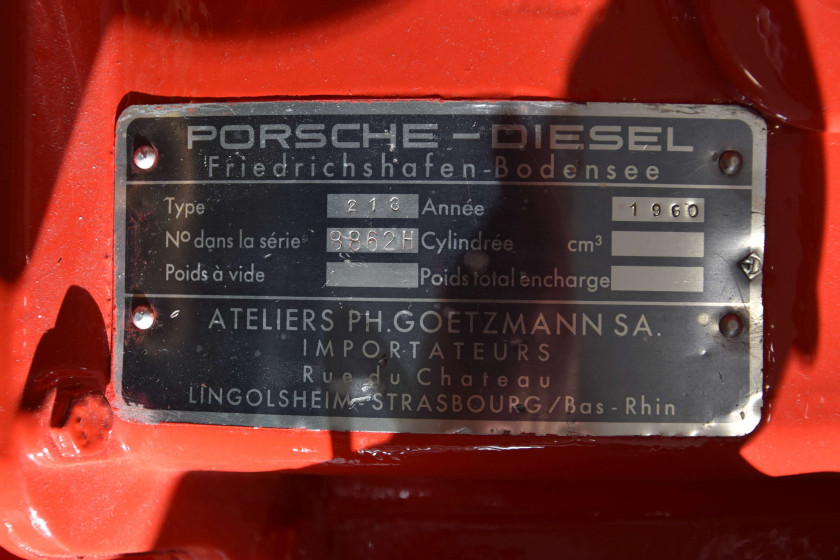 1960 Porsche-Diesel Type 218 Standard  No reserve